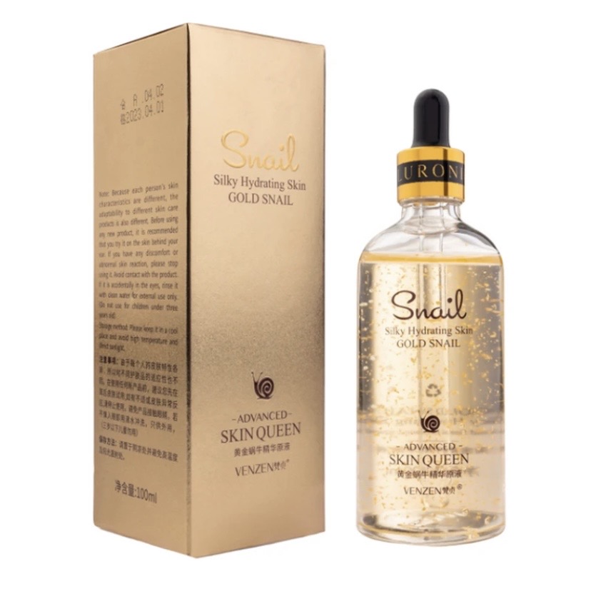 سرم آبرسان ونزن (Venzen) مدل عصاره حلزون و ذرات طلا ۲۴ عیار اصل