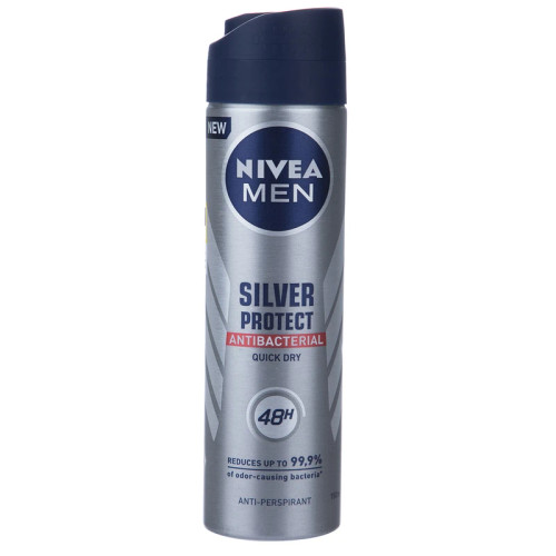 اسپری ضد تعریق مردانه نیوا مدل Silver Protect حجم ۲۰۰ میل آنتی باکتریال