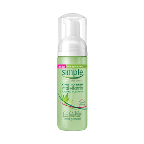 فوم شستشوی صورت سیمپل (Simple) مدل Vital Vitamin آبرسان و مغذی پوست
