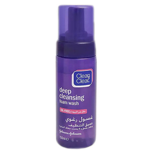 فوم شستشوی صورت کلین اند کلیر (Clean & Clear) فاقد چربی جانسون