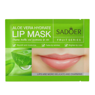 ماسک لب ورقه ای سادور (Sadoer) مدل Aloe Vera نرم کننده