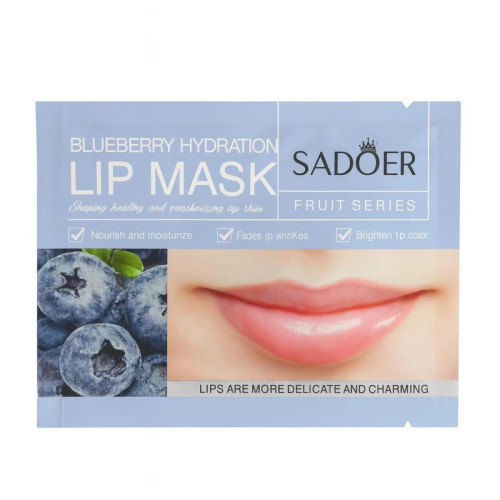 ماسک لب ورقه ای سادور (Sadoer) مدل Blueberry ضد خشکی