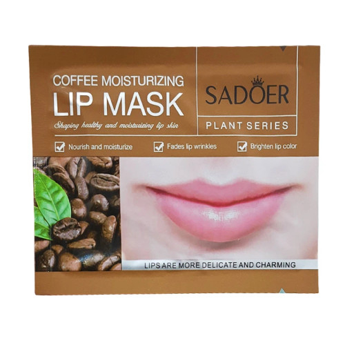 ماسک لب ورقه ای سادور (Sadoer) مدل قهوه مغذی لب