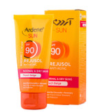 کرم ضد آفتاب رنگی و ضد چروک آردن سان SPF90 مدل Rejusol مناسب پوست معمولی و حساس حجم 50 میلی لیتر